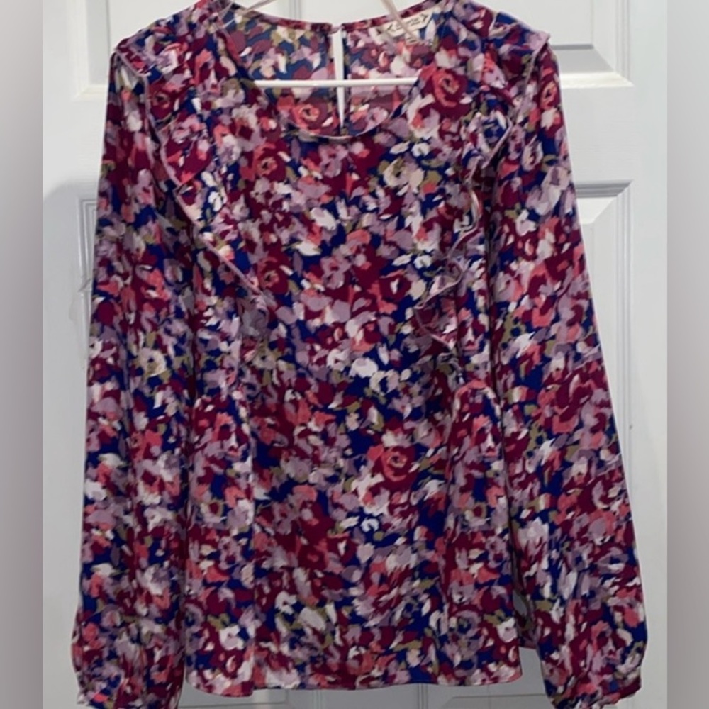 NANETTE LEPORE BLOUSE, SIZE LARGE, EXCELLENT CONDITION